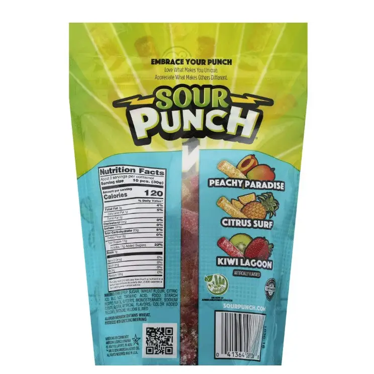 Sour Punch Bites Tropical Flavors 9 oz.