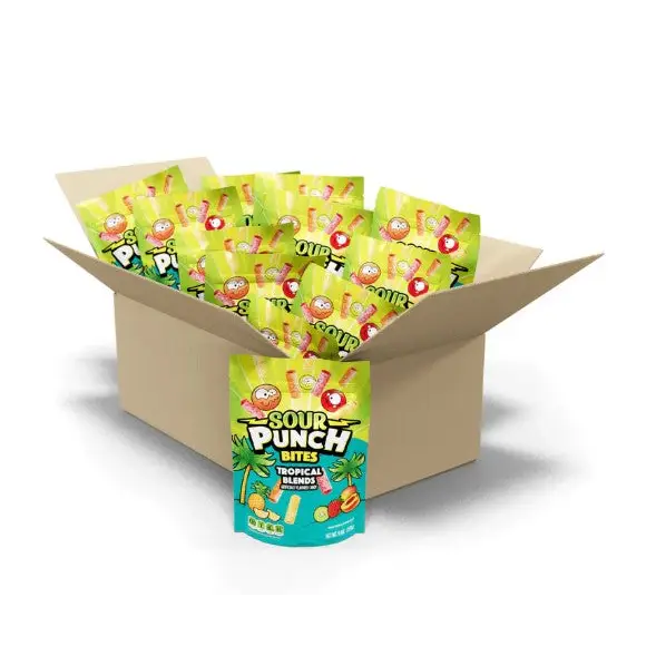 Sour Punch Bites Tropical Flavors 9 oz. - Case - 12 Bags