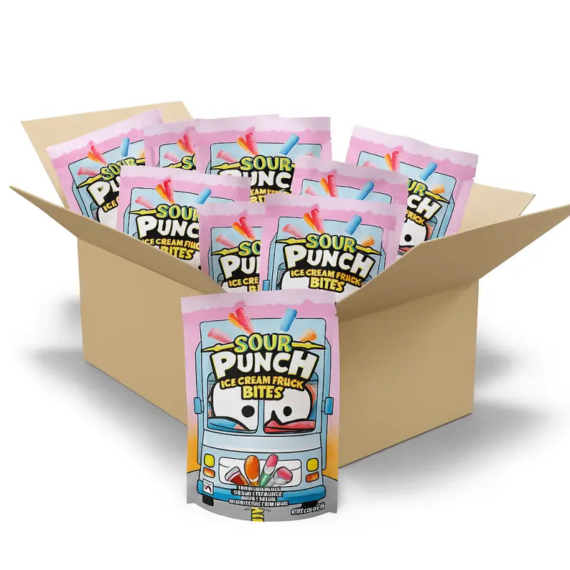 Sour Punch Ice Cream Truck Bites Assorted Flavors 9 oz. Case 12 Bags