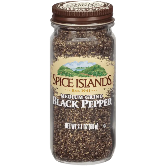 Spice Islands Medium Grind Black Pepper 2.1 oz. - Spices and Herbs