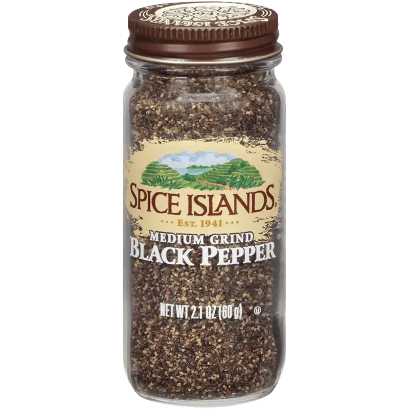 Spice Islands Medium Grind Black Pepper 2.1 oz. - Spices and Herbs