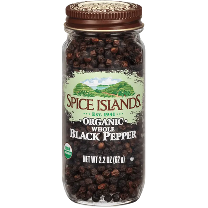 Spice Islands Organic Whole Pepper 2.2 oz. - Spices and Herbs