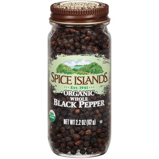 Spice Islands Organic Whole Pepper 2.2 oz. - Spices and Herbs