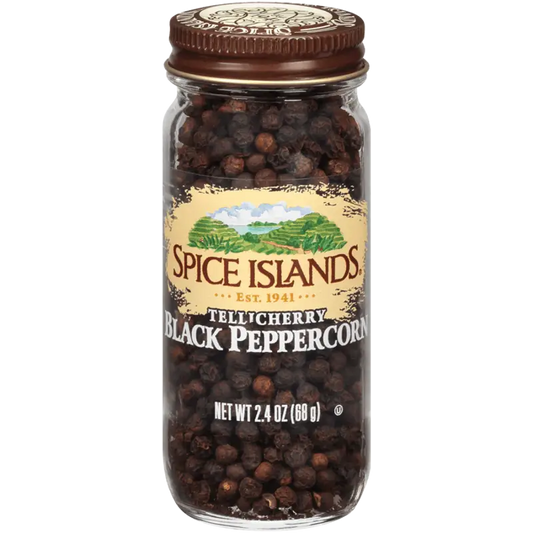 Spice Islands Tellicherry Whole Black Pepper Corn 2.4 oz. - Spices and Herbs