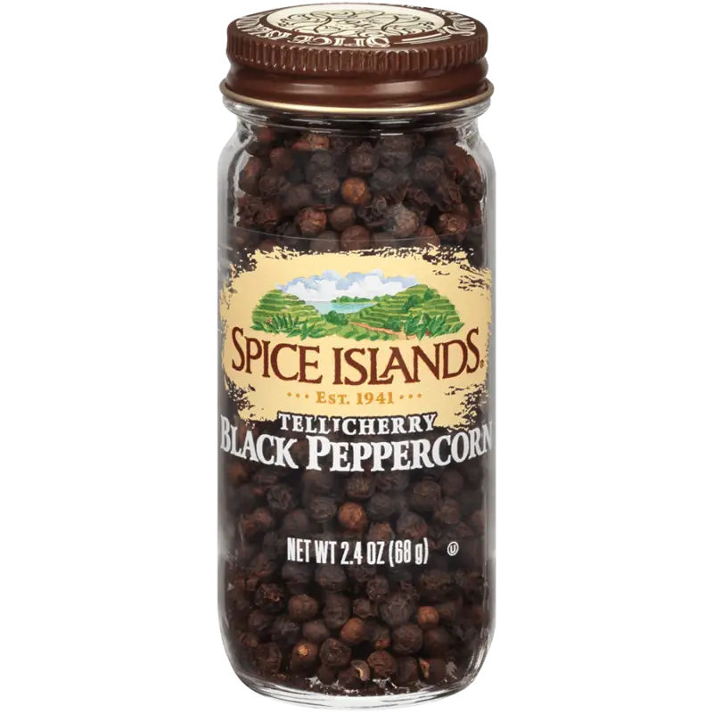 Spice Islands Tellicherry Whole Black Pepper Corn 2.4 oz. - Spices and Herbs