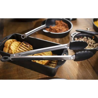 TableCraft Gray Locking Tongs 12 Inch