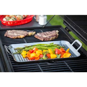 TableCraft Stainless Steel Grilling Tray with Handles