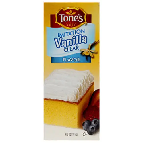 Tone’s Clear Imitation Vanilla 4 oz. - Baking