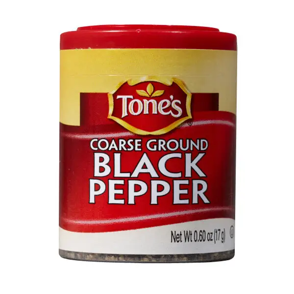 Tone’s Coarse Ground Black Pepper (Pack of 6) - Spices and Herbs