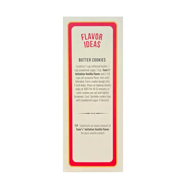 Tone’s Imitation Vanilla 4 oz. - Baking