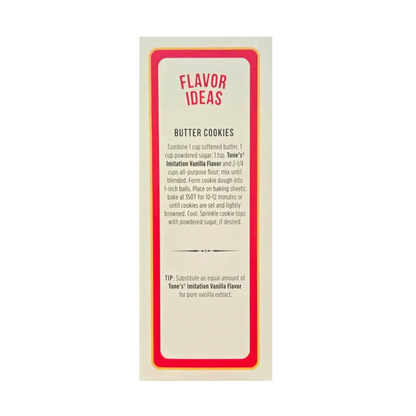 Tone’s Imitation Vanilla 4 oz. - Baking