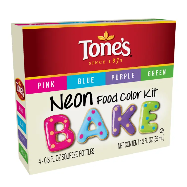 Tone’s Neon Food Color Kit (4 - 0.3 oz. bottles) - Baking