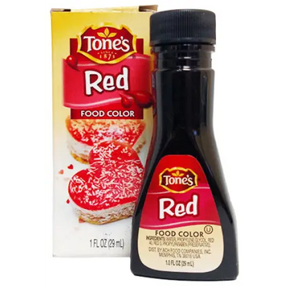 Tone's Red Food Color, 1 oz