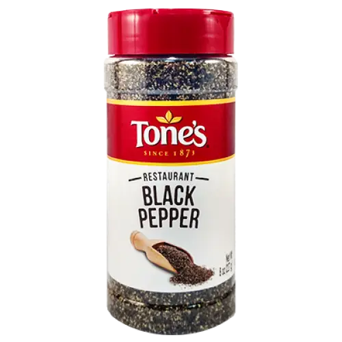 Tone's Restaurant Black Pepper, 8 oz.