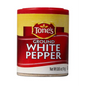 Tone’s White Ground Pepper (Pack of 6) - Spices and Herbs