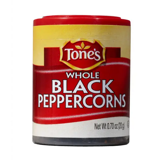 Tone’s Whole Black Pepper (Pack of 6) - Spices and Herbs