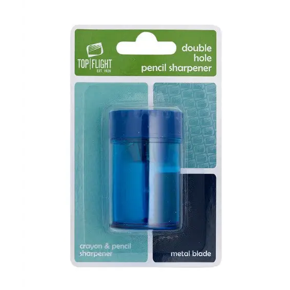 Top Flight Pencil & Crayon Sharpener Double Hole