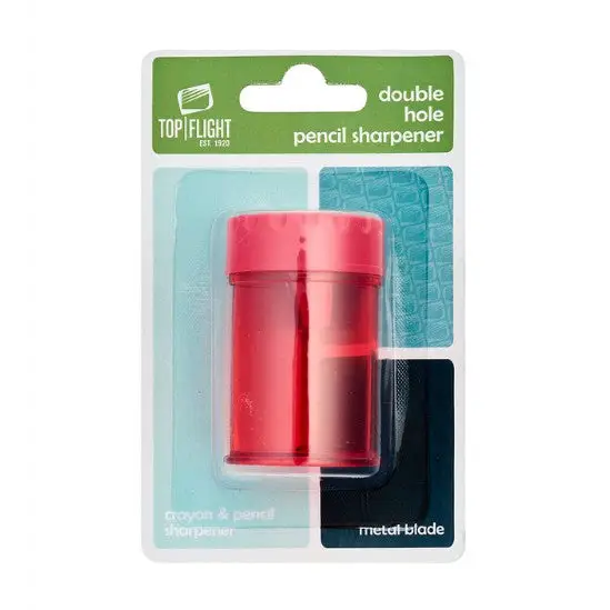 Top Flight Pencil & Crayon Sharpener Double Hole