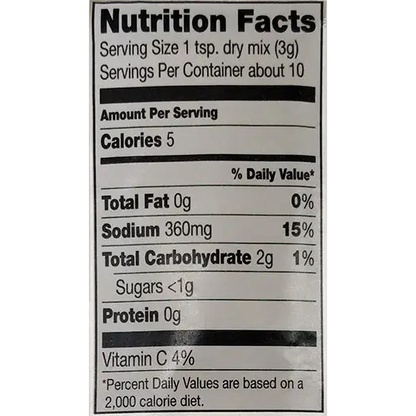 Nutritional Information