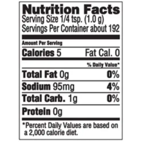 Nutritional Information