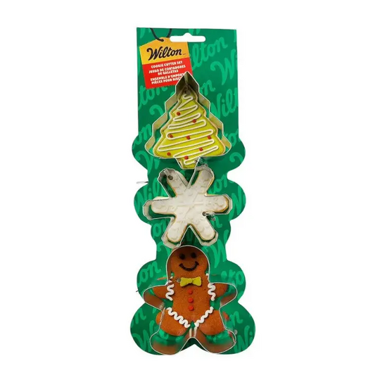 Wilton Metal Christmas Cookie Cutters 3 piece