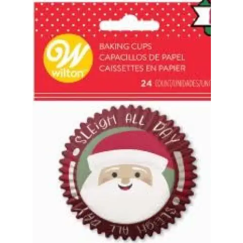 Wilton Santa Sleigh All Day Baking Cups 24 Count