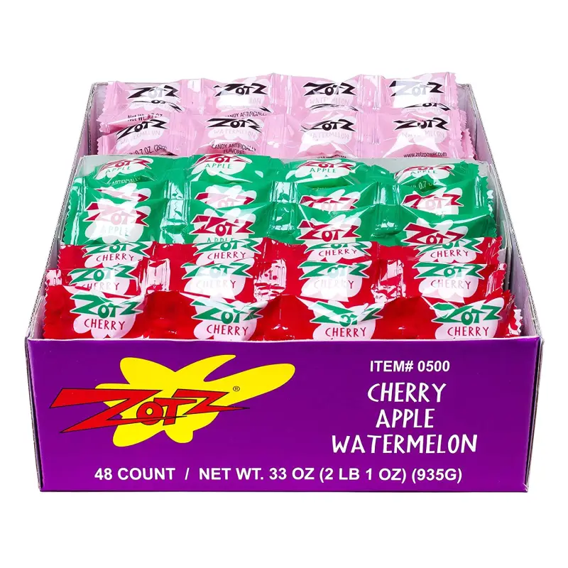 ZOTZ Strings: Cherry Apple Watermelon 48 assorted 4-piece strings