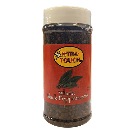 X-TRA TOUCH Whole Black Peppercorn, 8 oz.