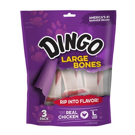 Dingo Large Bones, 3 count bag