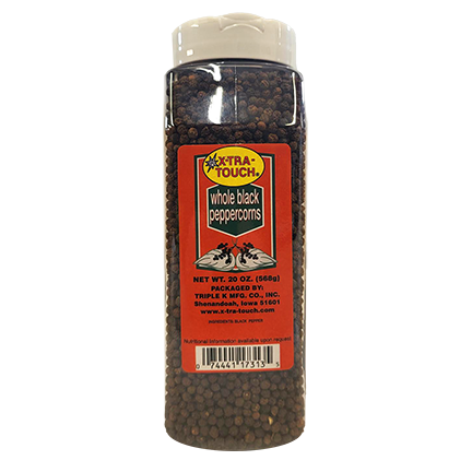 X-TRA TOUCH Whole Black Peppercorns, 20 oz.