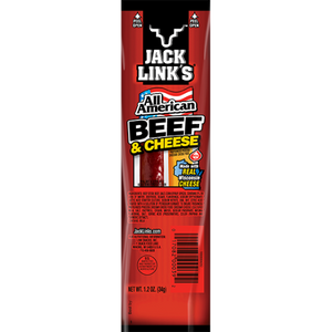 JACK LINK'S ALL AMERICAN BEEF & CHEESE, 1.2 OZ. (CASE, 192 COUNT)