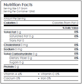 Nutritional Information 