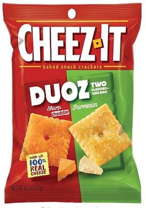 Keebler Cheez-It Duoz Sharp Cheddar and Parmesan, 4.3 oz. bag (case of 6 bags)