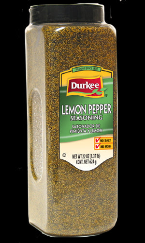 Durkee Lemon Pepper, Salt Free 22 oz