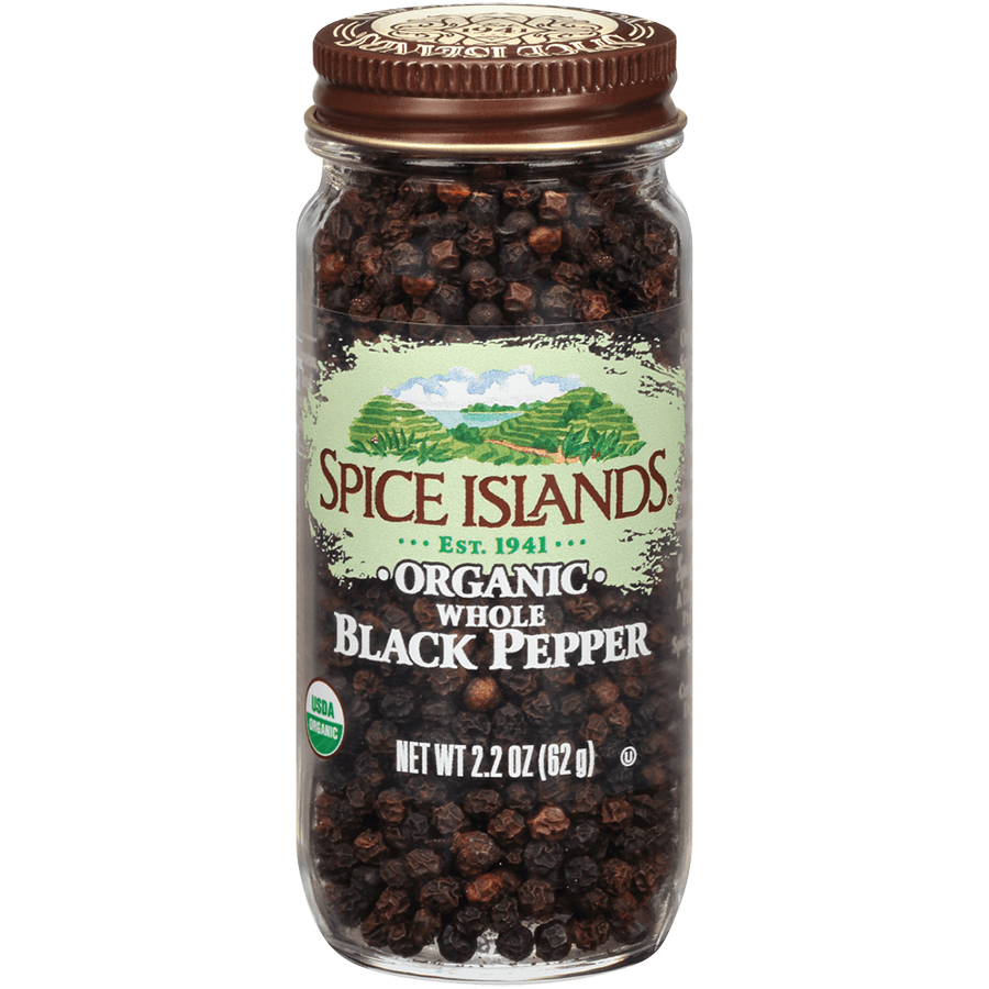 Spice Islands Organic Whole Pepper, 2.2 oz.