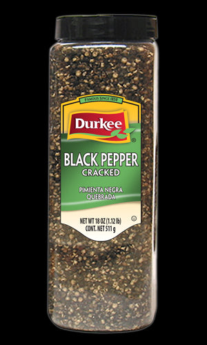 Durkee Cracked Black Pepper, 18 oz