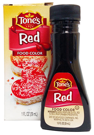 Tone's Red Food Color, 1 oz