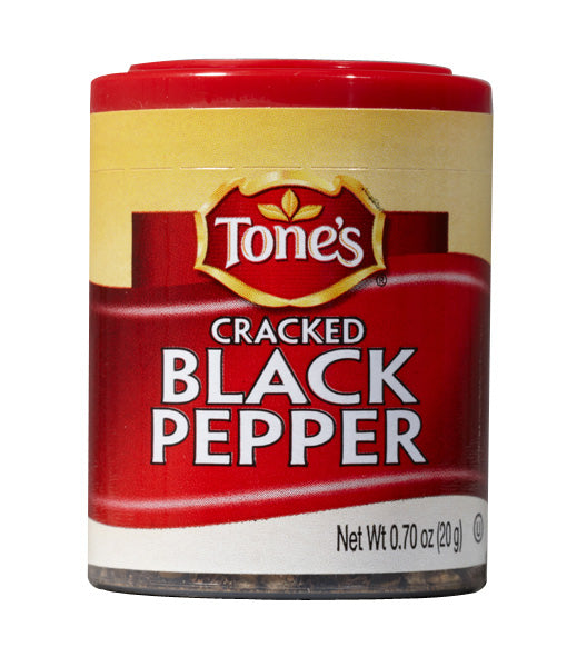 Tone's Cracked Black Pepper, (Pack of 6)