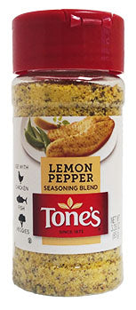 Tone's Lemon Pepper Seasoning Blend, 3.35 oz.